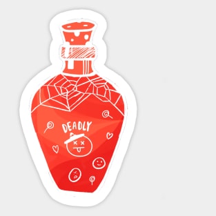 Halloween red emoji potion with Sticker